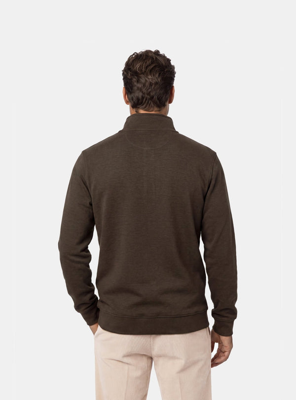 Felpa Uomo Mezza Zip in Cotone - Fusaro Antonio dal 1893 - Fusaro Antonio