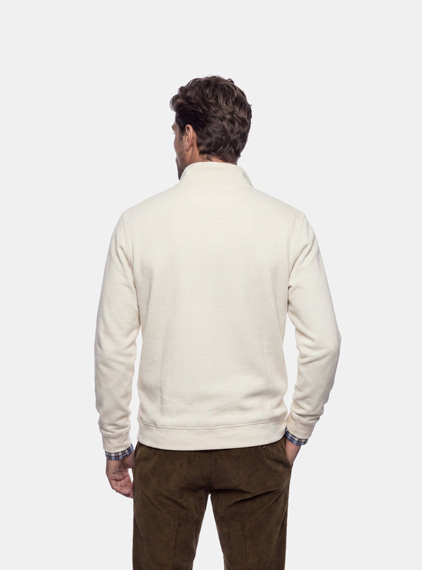 Felpa Uomo Mezza Zip in Cotone - Fusaro Antonio dal 1893 - Fusaro Antonio