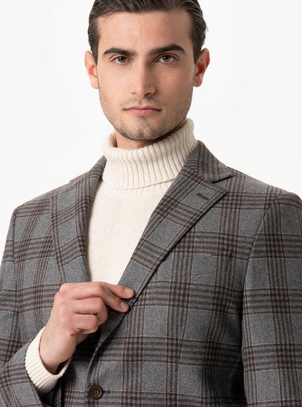 Giacca Montella in Lana con Motivo Galles - Fusaro Antonio dal 1893 - Fusaro Antonio