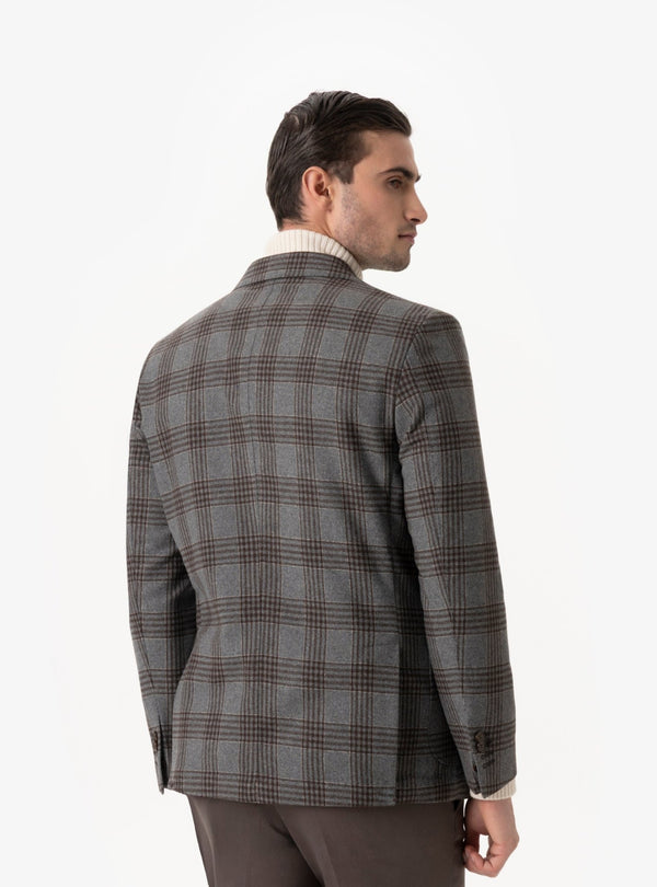 Giacca Montella in Lana con Motivo Galles - Fusaro Antonio dal 1893 - Fusaro Antonio