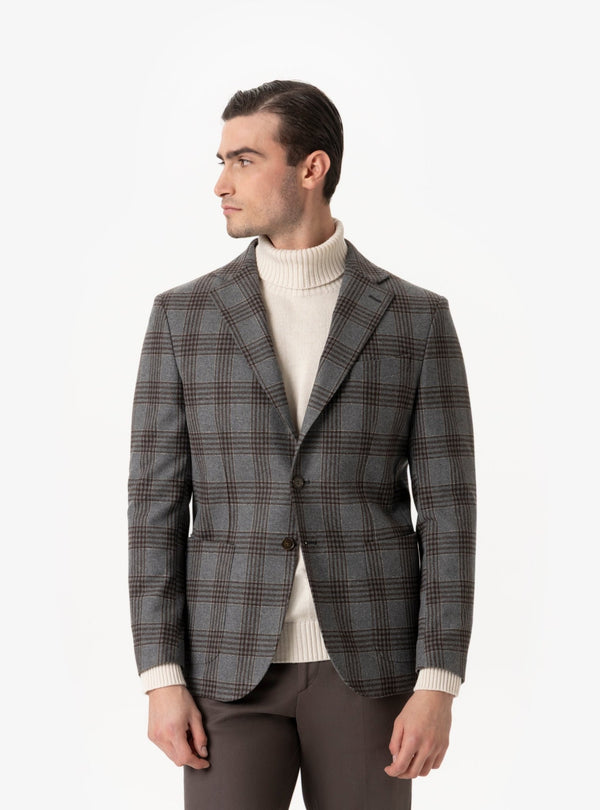 Giacca Montella in Lana con Motivo Galles - Fusaro Antonio dal 1893 - Fusaro Antonio