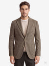 Giacca uomo monopetto twill con bavero impunturato grigio - Fusaro Antonio dal 1893 - Fusaro Antonio