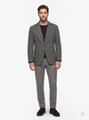 Giacca uomo monopetto twill con bavero impunturato grigio - Fusaro Antonio dal 1893 - Fusaro Antonio