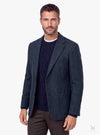 Giacca uomo monopetto twill con bavero impunturato grigio - Fusaro Antonio dal 1893 - Fusaro Antonio