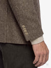 Giacca uomo monopetto twill con bavero impunturato grigio - Fusaro Antonio dal 1893 - Fusaro Antonio
