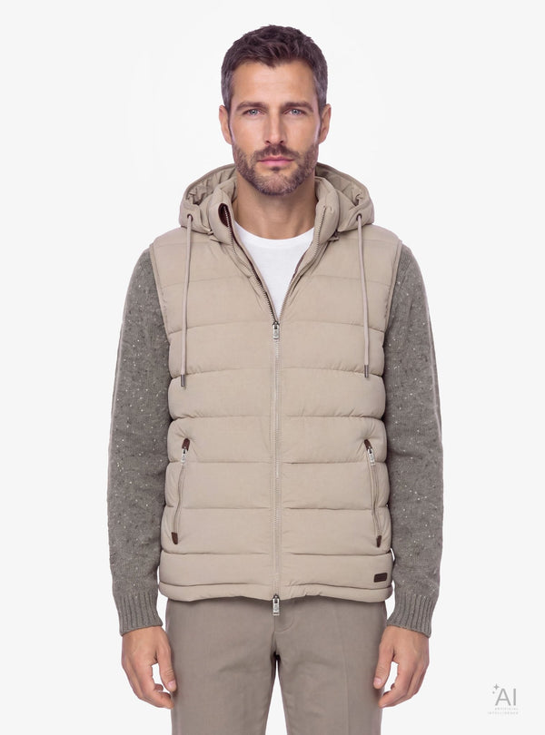 Gilet uomo imbottito con zip frontale e tasche laterali - Fusaro Antonio dal 1893 - Fusaro Antonio