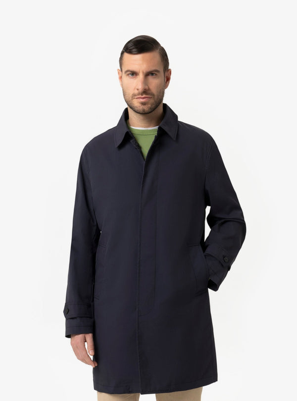 Giubbino Caban Uomo in Misto Cotone Ghiaccio e Navy Primavera/Estate - Fusaro Antonio dal 1893 - Fusaro Antonio