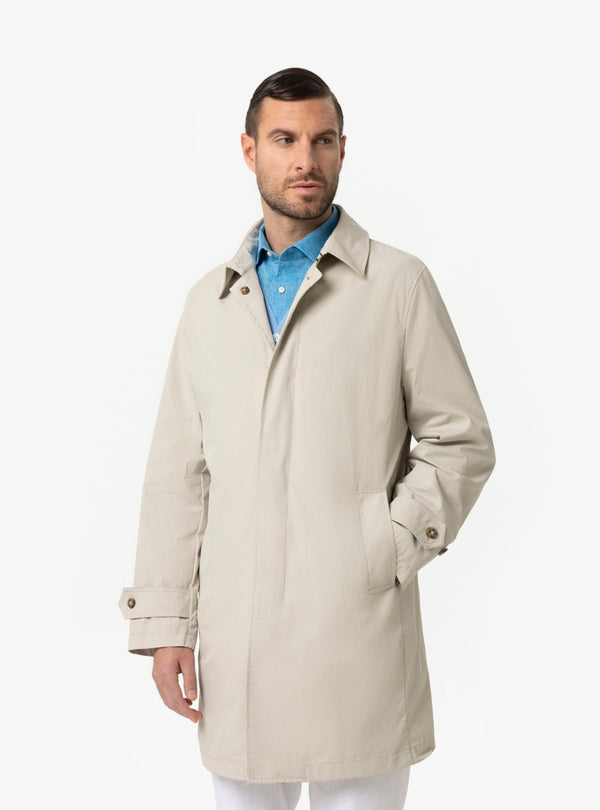 Giubbino Caban Uomo in Misto Cotone Ghiaccio e Navy Primavera/Estate - Fusaro Antonio dal 1893 - Fusaro Antonio