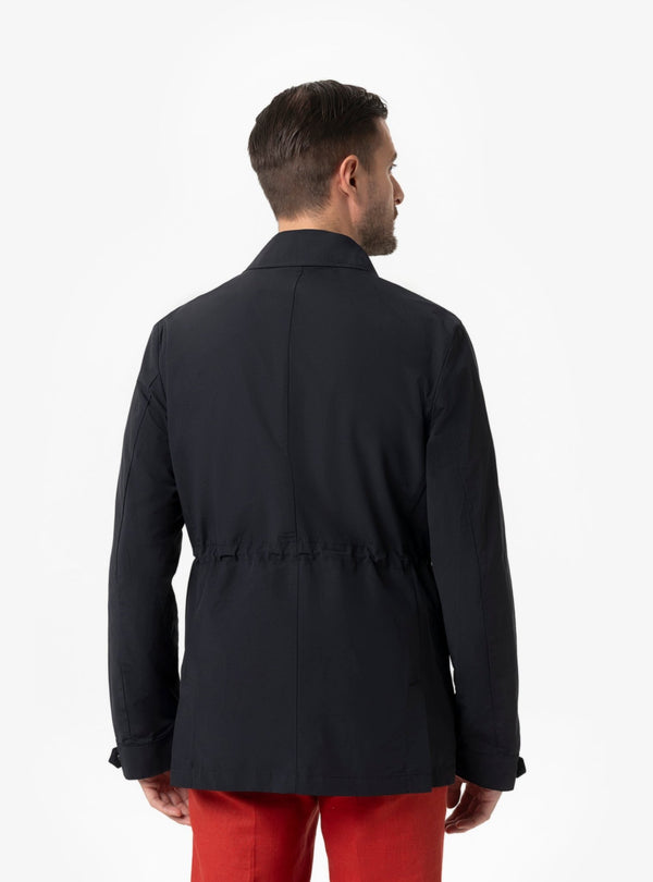 Giubbino Sahariana Uomo in Nylon Ecru e Navy Primavera/Estate - Fusaro Antonio dal 1893 - Fusaro Antonio