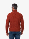Maglia collo alto treccia uomo disponibile nei colori cotto e moro – COTTO