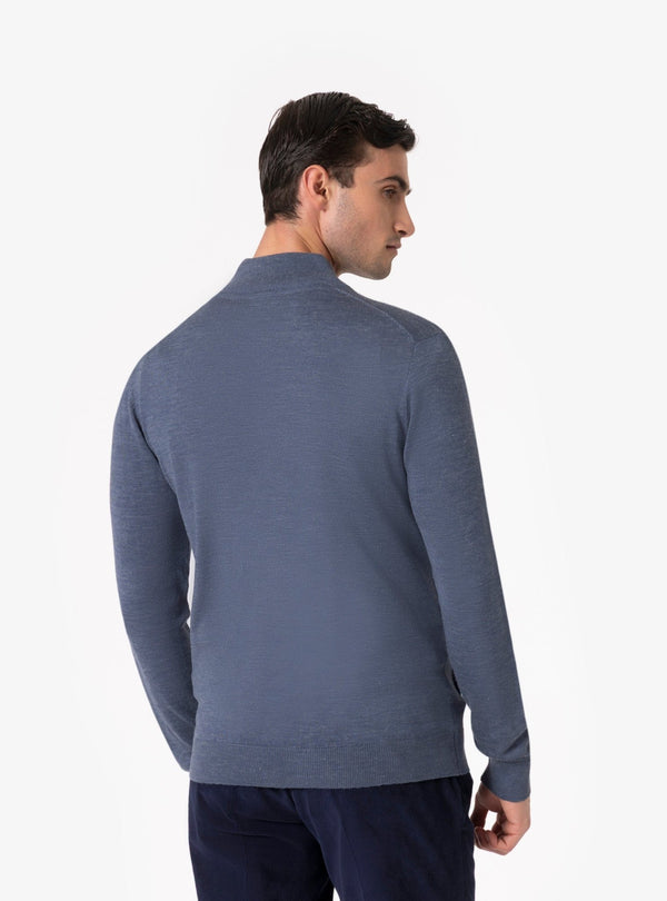 Gran Sasso – Maglia Uomo con Zip in Lana Merino - Fusaro Antonio dal 1893 - Fusaro Antonio