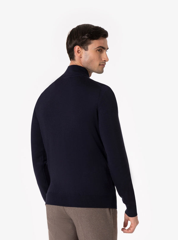 Gran Sasso – Maglia Uomo con Zip in Lana Merino - Fusaro Antonio dal 1893 - Fusaro Antonio