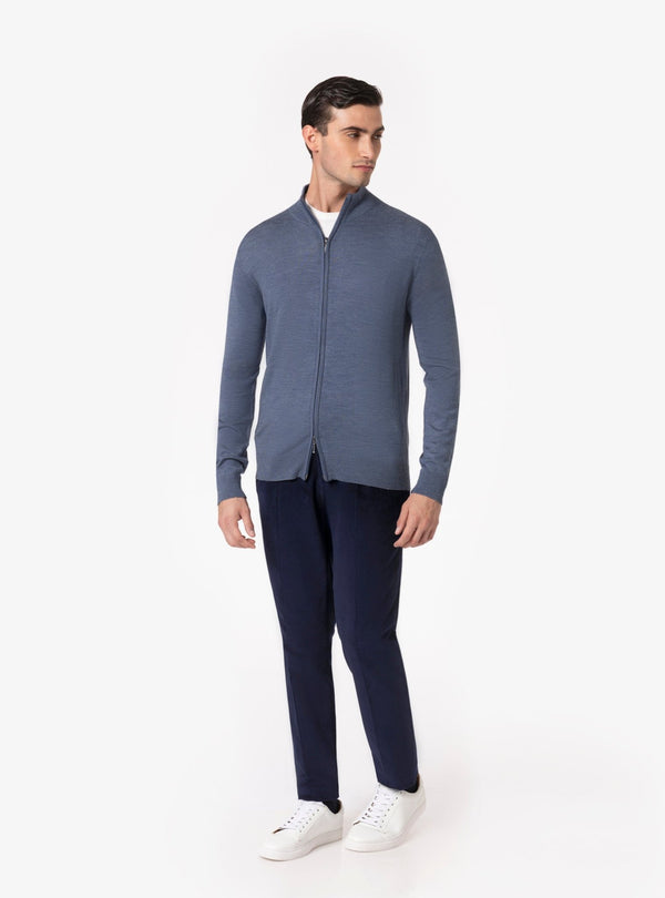 Gran Sasso – Maglia Uomo con Zip in Lana Merino - Fusaro Antonio dal 1893 - Fusaro Antonio