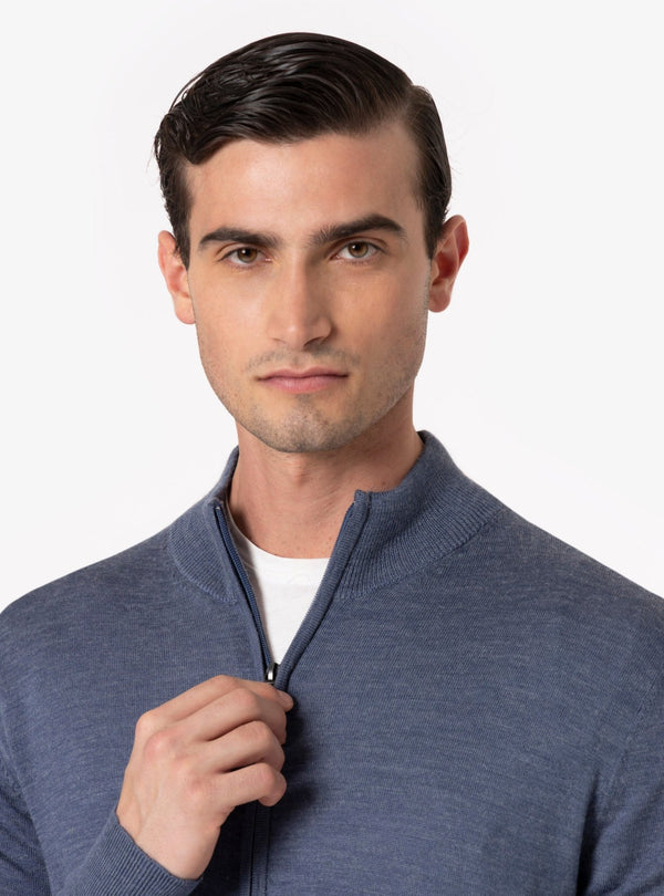 Gran Sasso – Maglia Uomo con Zip in Lana Merino - Fusaro Antonio dal 1893 - Fusaro Antonio