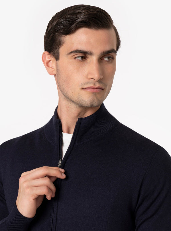 Gran Sasso – Maglia Uomo con Zip in Lana Merino - Fusaro Antonio dal 1893 - Fusaro Antonio