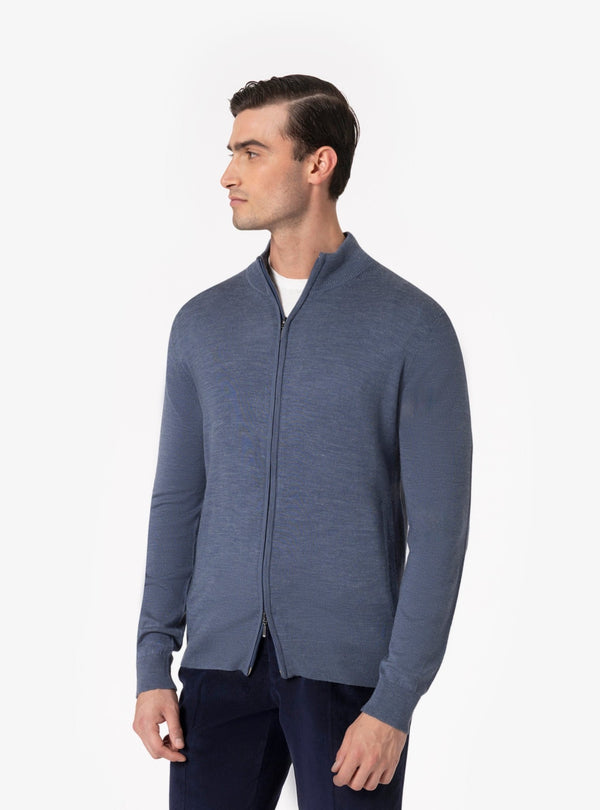 Gran Sasso – Maglia Uomo con Zip in Lana Merino - Fusaro Antonio dal 1893 - Fusaro Antonio