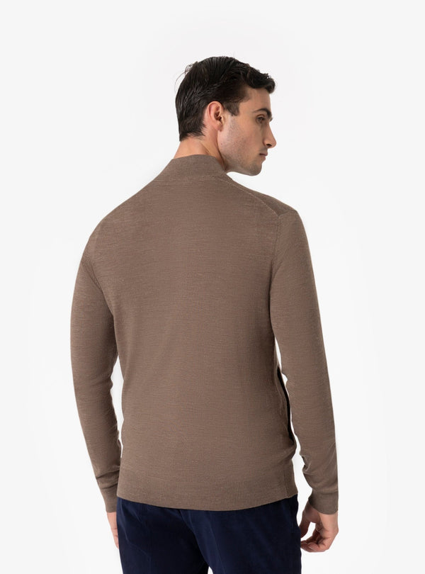 Gran Sasso – Maglia Uomo con Zip in Lana Merino - Fusaro Antonio dal 1893 - Fusaro Antonio