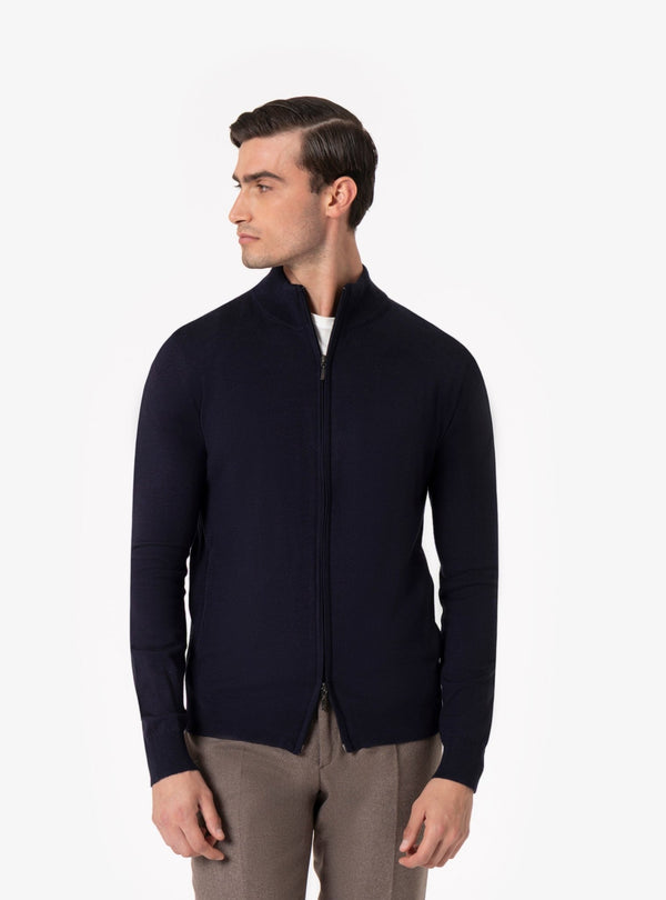 Gran Sasso – Maglia Uomo con Zip in Lana Merino - Fusaro Antonio dal 1893 - Fusaro Antonio