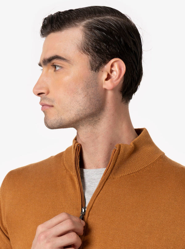 Gran Sasso – Maglia Uomo con Zip in Lana Merino - Fusaro Antonio dal 1893 - Fusaro Antonio