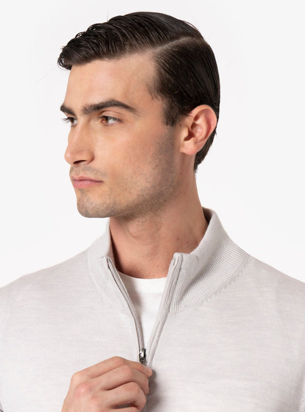 Gran Sasso – Maglia Uomo con Zip in Lana Merino - Fusaro Antonio dal 1893 - Fusaro Antonio