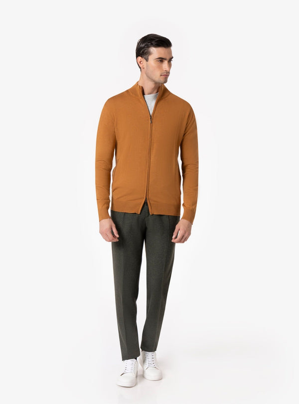 Gran Sasso – Maglia Uomo con Zip in Lana Merino - Fusaro Antonio dal 1893 - Fusaro Antonio