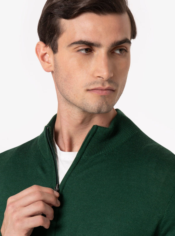 Gran Sasso – Maglia Uomo con Zip in Lana Merino - Fusaro Antonio dal 1893 - Fusaro Antonio