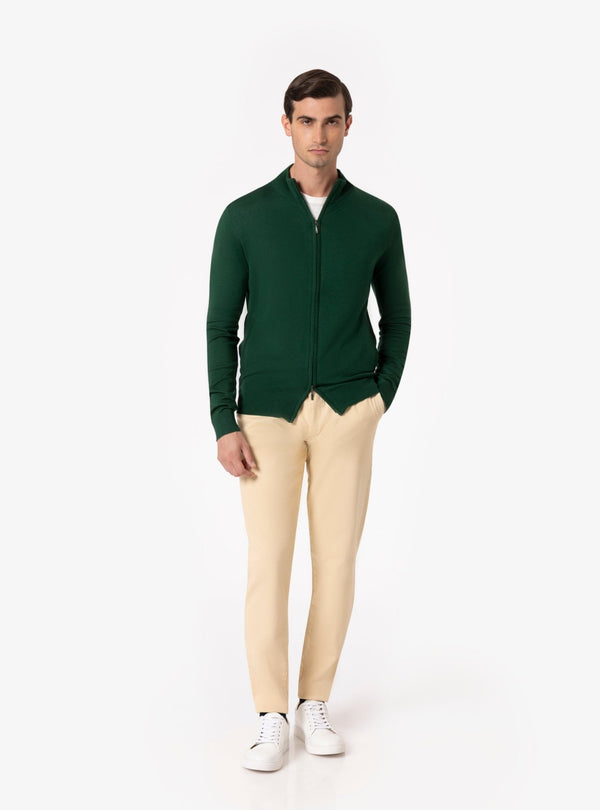 Gran Sasso – Maglia Uomo con Zip in Lana Merino - Fusaro Antonio dal 1893 - Fusaro Antonio