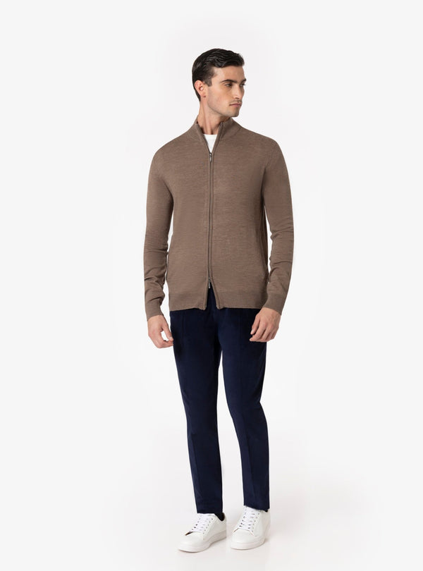 Gran Sasso – Maglia Uomo con Zip in Lana Merino - Fusaro Antonio dal 1893 - Fusaro Antonio