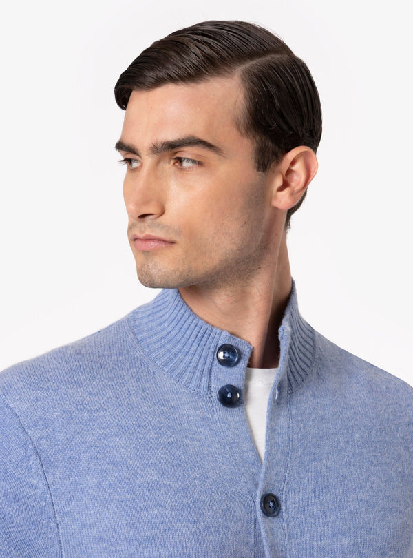 Irpinia – Cardigan Uomo a Collo Alto in Misto Lana - Fusaro Antonio dal 1893 - Fusaro Antonio