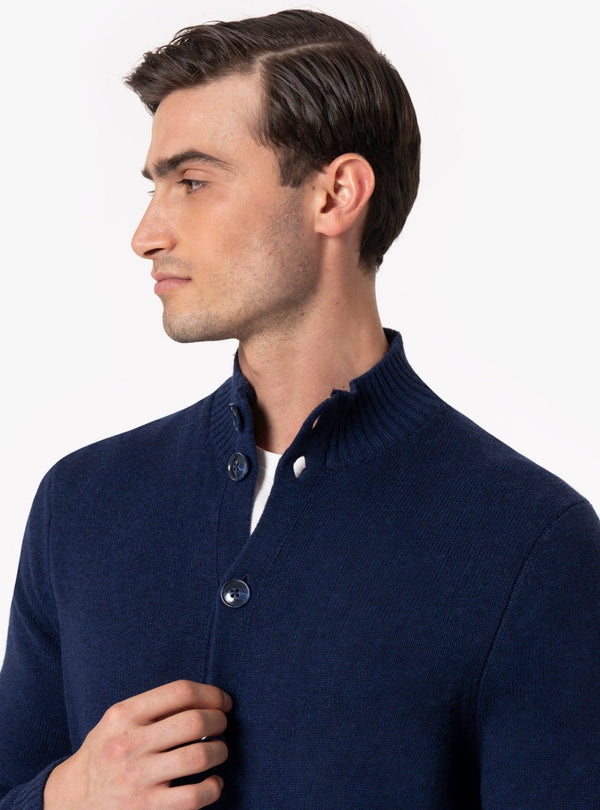 Irpinia – Cardigan Uomo a Collo Alto in Misto Lana - Fusaro Antonio dal 1893 - Fusaro Antonio