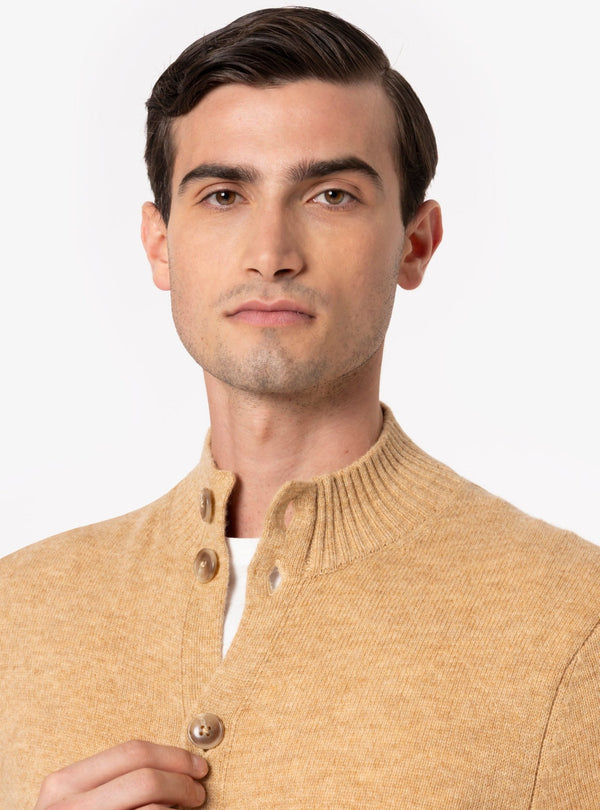 Irpinia – Cardigan Uomo a Collo Alto in Misto Lana - Fusaro Antonio dal 1893 - Fusaro Antonio