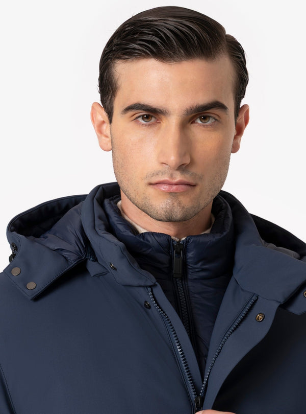 Levanto – Giubbino Lungo Uomo in Tessuto Tecnico - Fusaro Antonio dal 1893 - Fusaro Antonio