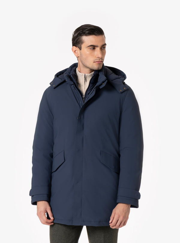 Levanto – Giubbino Lungo Uomo in Tessuto Tecnico - Fusaro Antonio dal 1893 - Fusaro Antonio