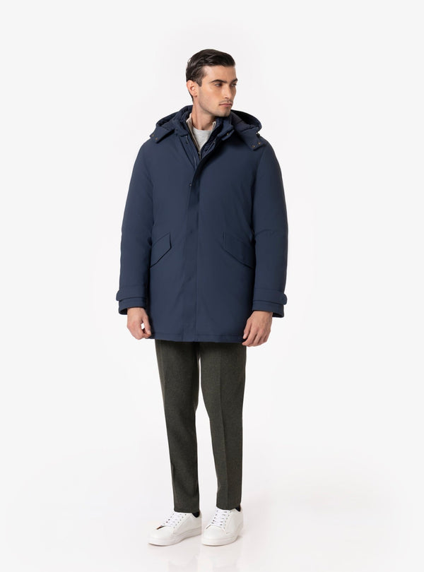 Levanto – Giubbino Lungo Uomo in Tessuto Tecnico - Fusaro Antonio dal 1893 - Fusaro Antonio