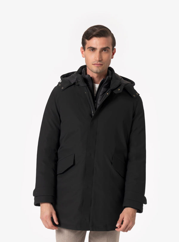 Levanto – Giubbino Lungo Uomo in Tessuto Tecnico - Fusaro Antonio dal 1893 - Fusaro Antonio