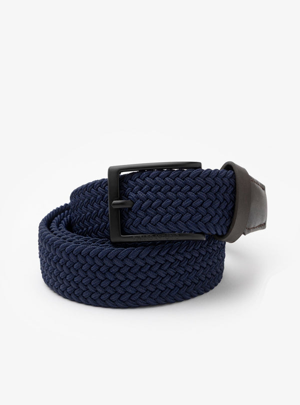 Libeccio – Cintura Uomo Intrecciata Elastica con Dettagli in Pelle - Fusaro Antonio dal 1893 - Fusaro Antonio