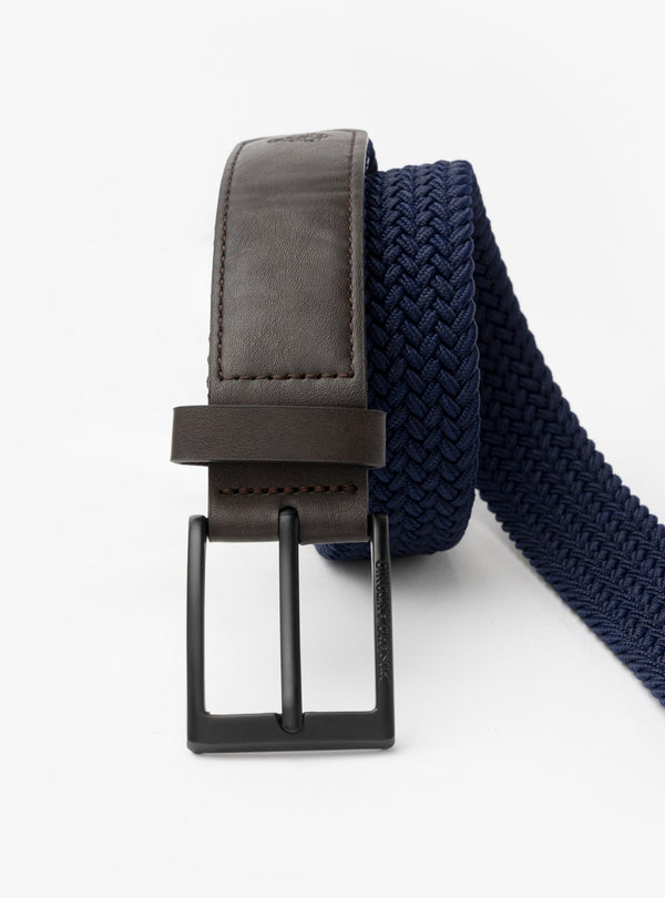 Libeccio – Cintura Uomo Intrecciata Elastica con Dettagli in Pelle - Fusaro Antonio dal 1893 - Fusaro Antonio