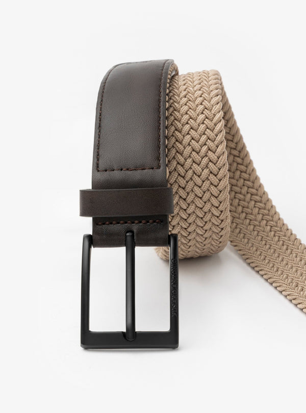 Libeccio – Cintura Uomo Intrecciata Elastica con Dettagli in Pelle - Fusaro Antonio dal 1893 - Fusaro Antonio