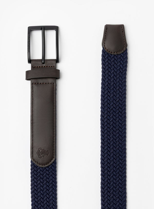 Libeccio – Cintura Uomo Intrecciata Elastica con Dettagli in Pelle - Fusaro Antonio dal 1893 - Fusaro Antonio