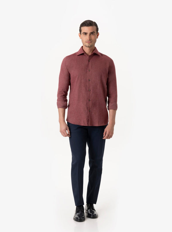 Lucania - Camicia in Flanella Collo Francese | Calore e Stile per l’Inverno - Fusaro Antonio dal 1893 - Fusaro Antonio