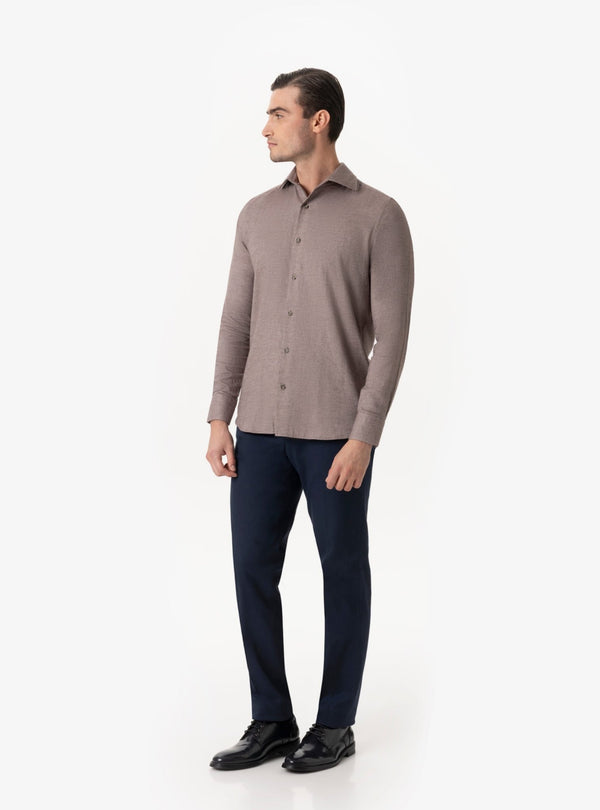 Lucania - Camicia in Flanella Collo Francese | Calore e Stile per l’Inverno - Fusaro Antonio dal 1893 - Fusaro Antonio