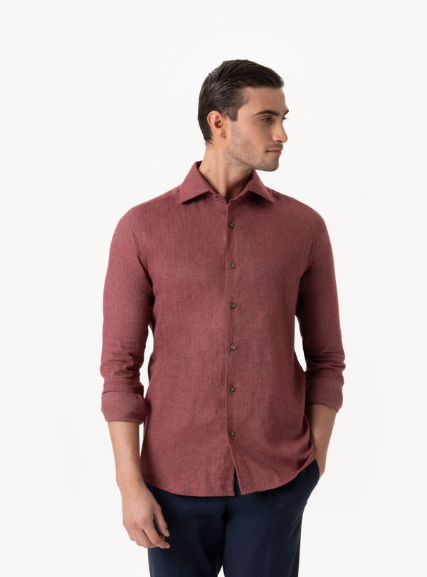 Lucania - Camicia in Flanella Collo Francese | Calore e Stile per l’Inverno - Fusaro Antonio dal 1893 - Fusaro Antonio