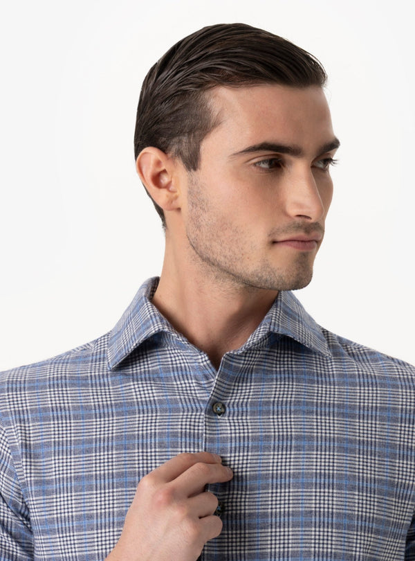 Lucania - Camicia in Flanella Collo Francese | Calore e Stile per l’Inverno - Fusaro Antonio dal 1893 - Fusaro Antonio