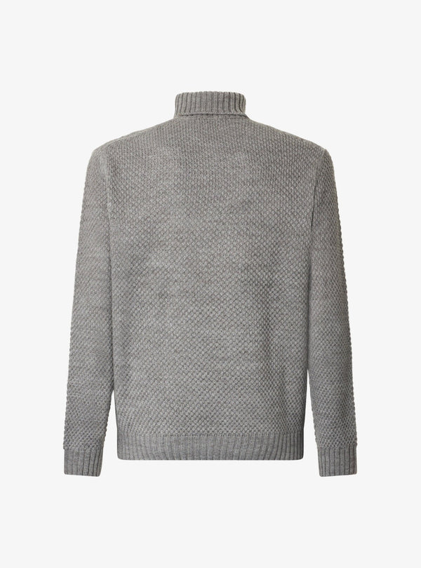 Maglia a collo alto modello a treccia in misto lana - Walter - Fusaro Antonio dal 1893 - Fusaro Antonio