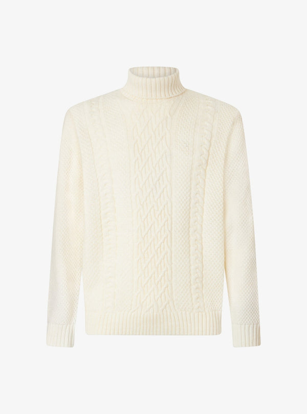 Maglia a collo alto modello a treccia in misto lana - Walter - Fusaro Antonio dal 1893 - Fusaro Antonio