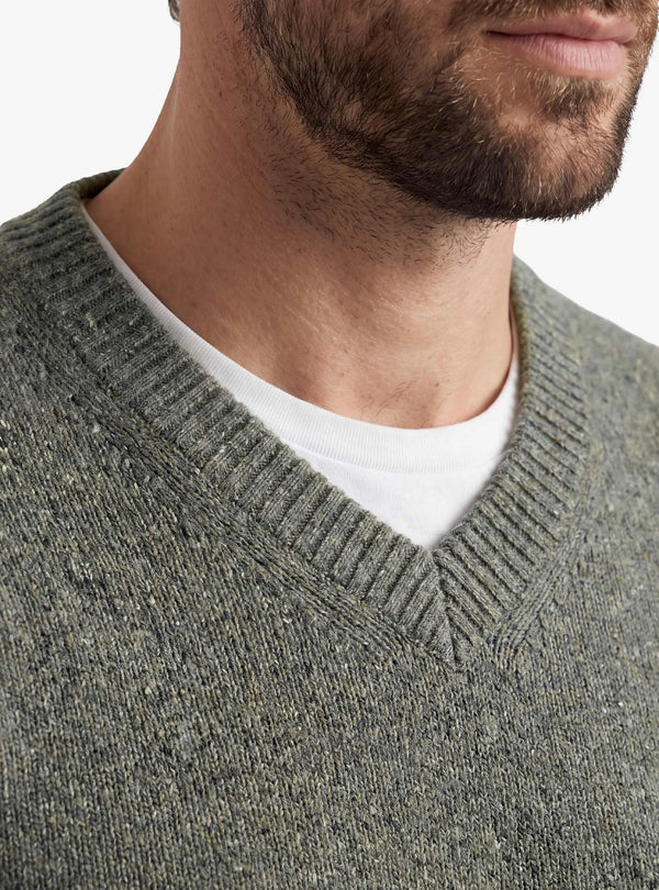 Maglia collo sciallato Neps con effetto mélange visivo - Fusaro Antonio dal 1893 - Fusaro Antonio