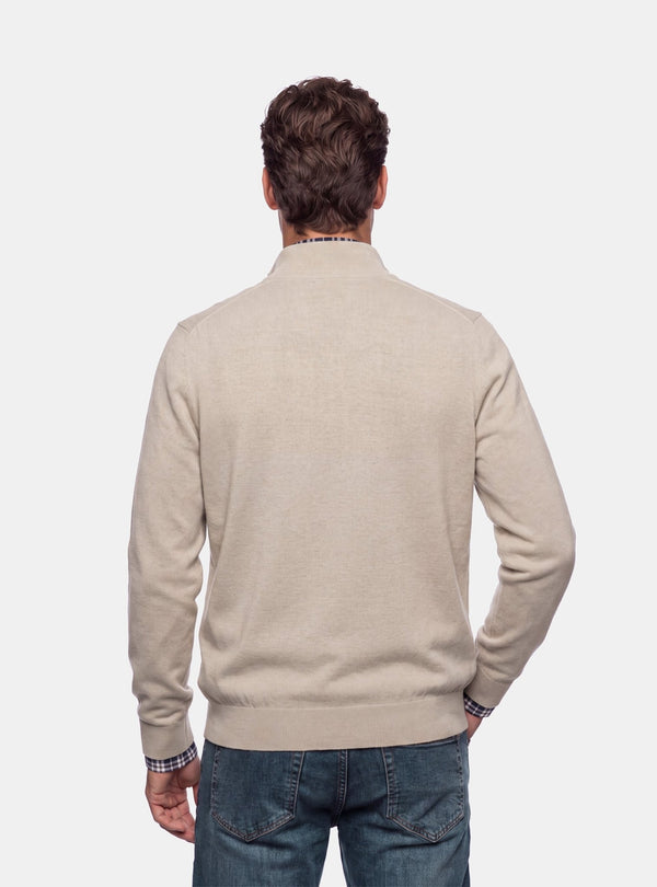 Maglia Full-Zip Uomo in Cotone Misto Cashmere - Fusaro Antonio dal 1893 - Fusaro Antonio