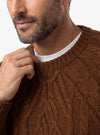 Maglia Girocollo Treccia Uomo in Misto Lana - Fusaro Antonio dal 1893 - Fusaro Antonio