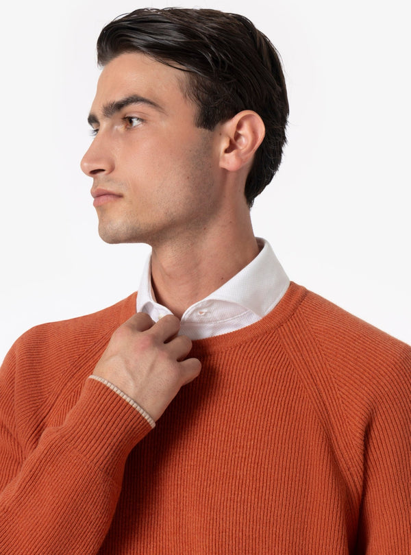 Maglia in Lana Cashmere Paricollo a Costine Inglesi - Fusaro Antonio dal 1893 - Fusaro Antonio