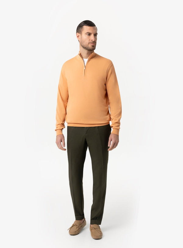 Maglia Mezza Zip Uomo in Cotone - Fusaro Antonio dal 1893 - Fusaro Antonio